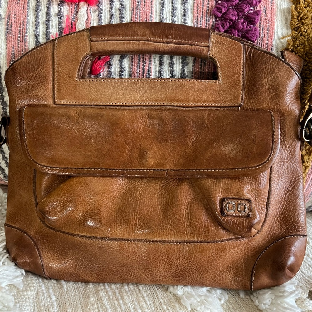 Bed Stu Rustic Tan Leather Greenway Purse.